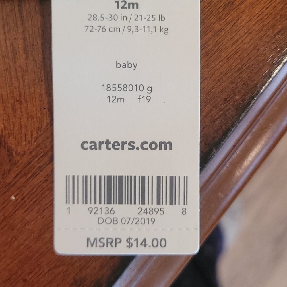 Carters "Sleighing It" 12 month onsie - Picture 2 of 2